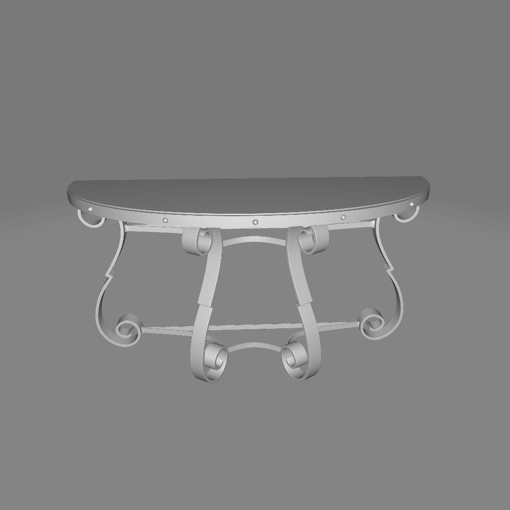 Hill Country Console Table 3D model_4