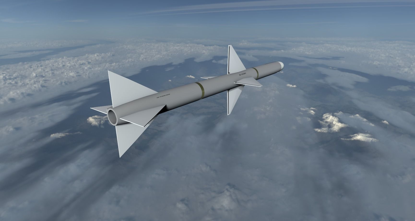 AIM-7 Missile Low-poly 3D model_13