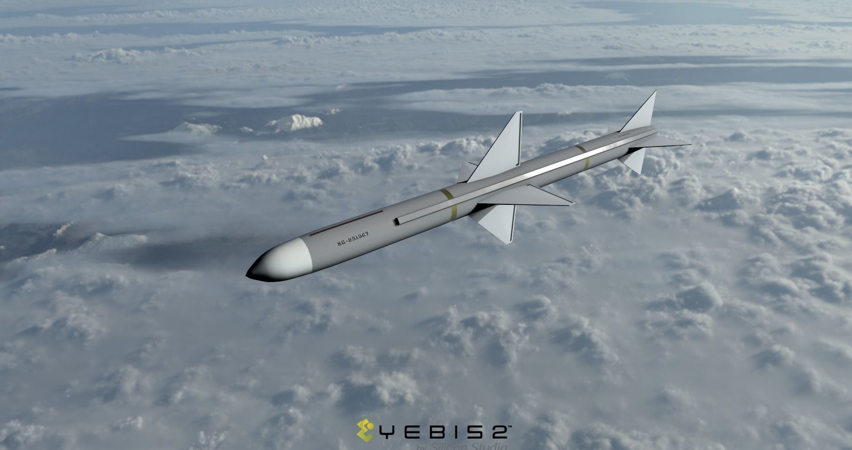 AIM-7 Missile Low-poly 3D model_2