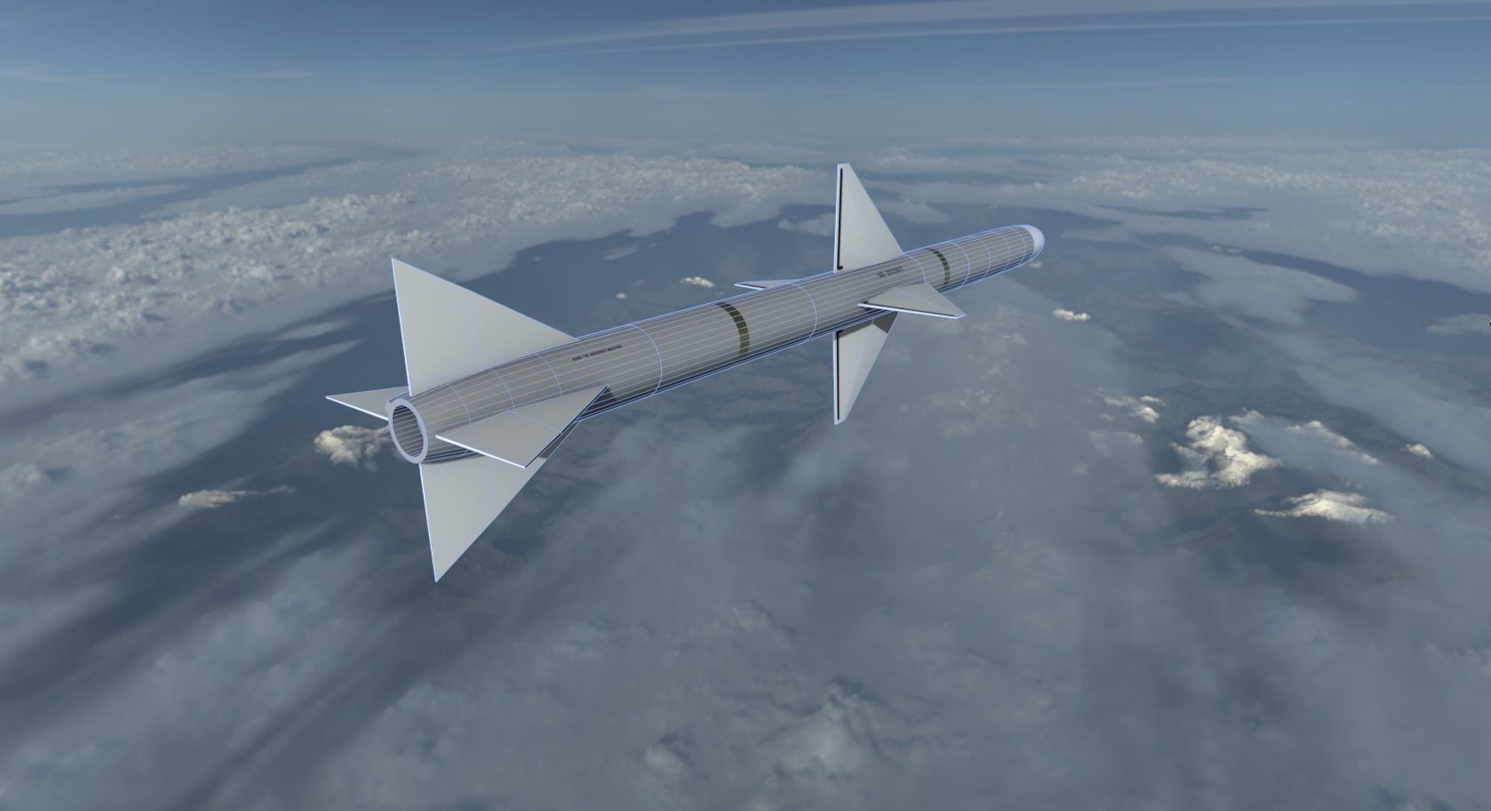 AIM-7 Missile Low-poly 3D model_14