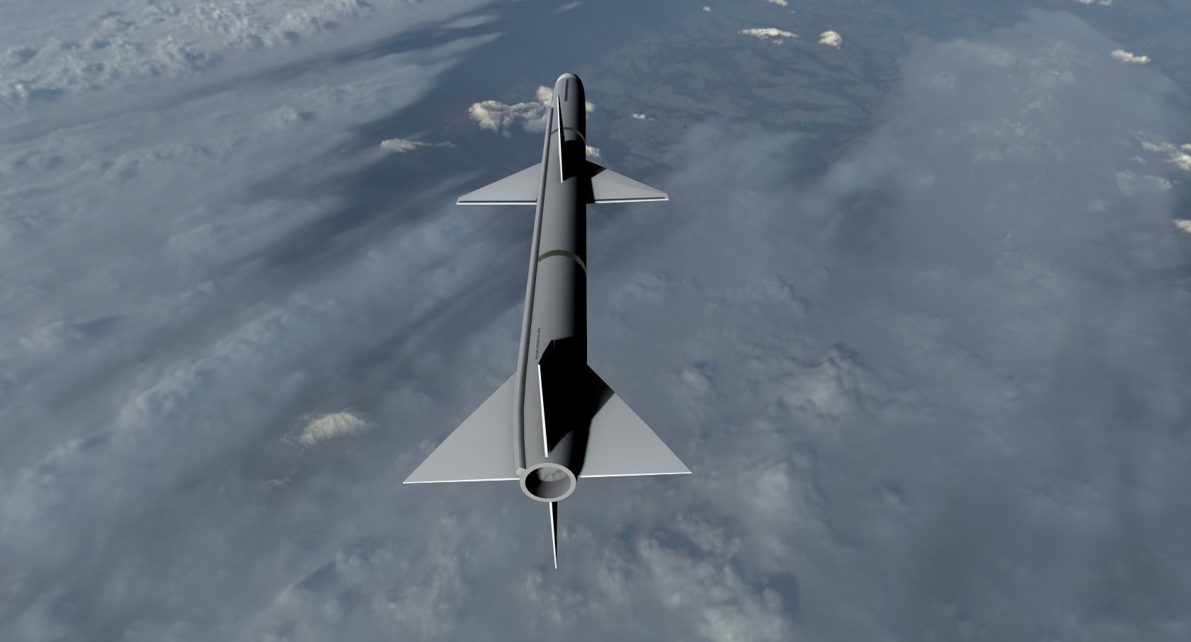 AIM-7 Missile Low-poly 3D model_11