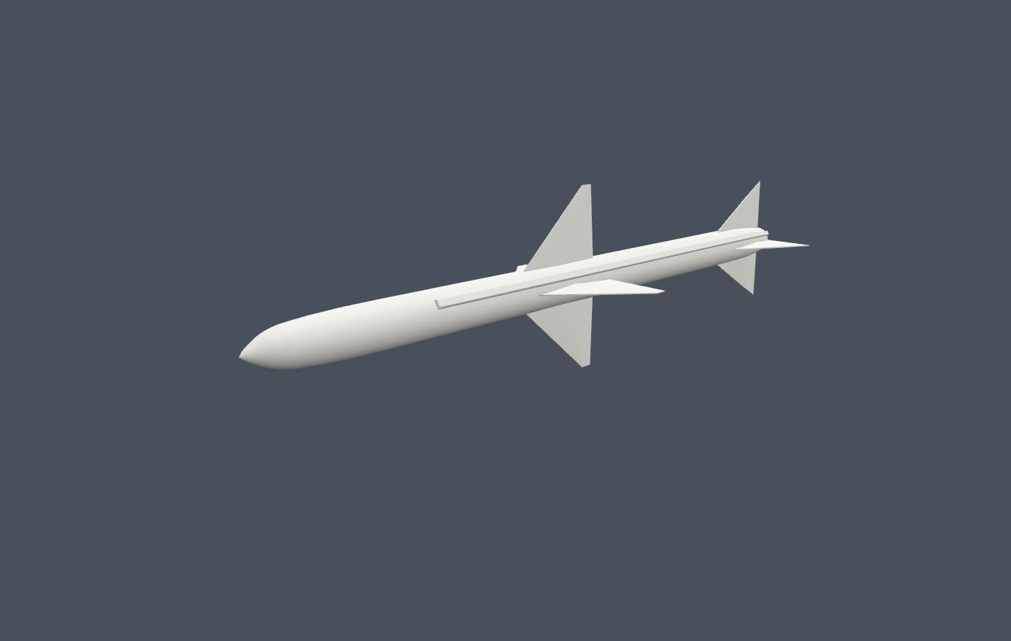 AIM-7 Missile Low-poly 3D model_17