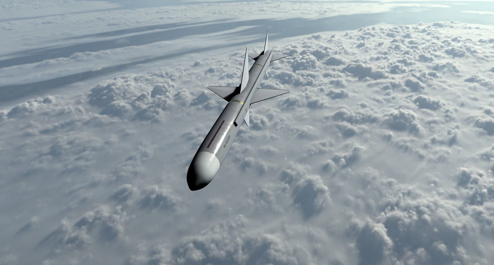 AIM-7 Missile Low-poly 3D model_5