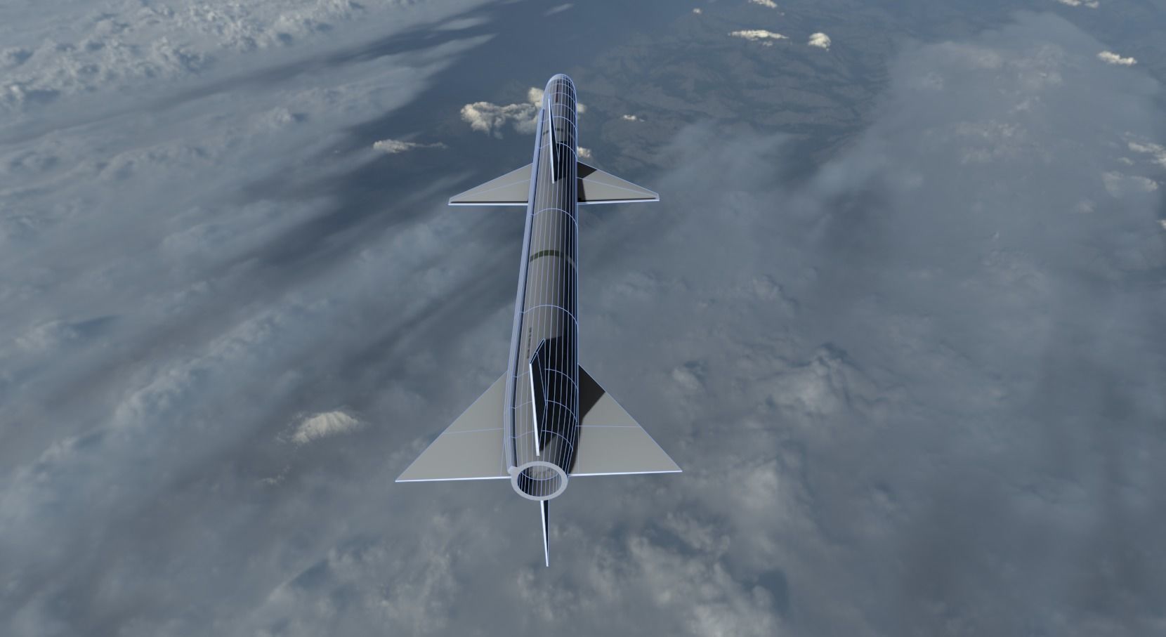 AIM-7 Missile Low-poly 3D model_12