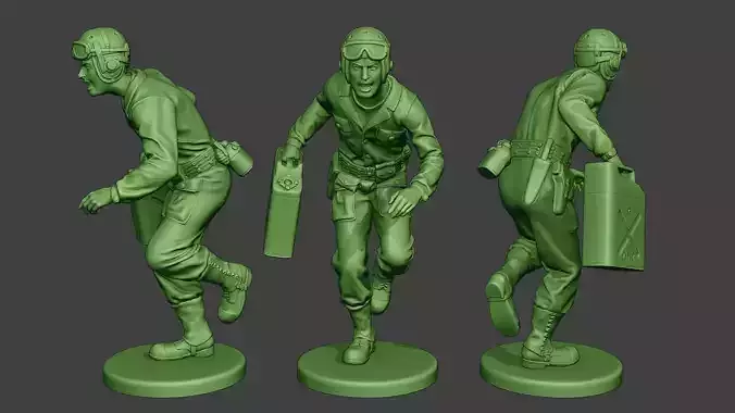 American Tank Crew unit ww2 Run ATC1 3D print model