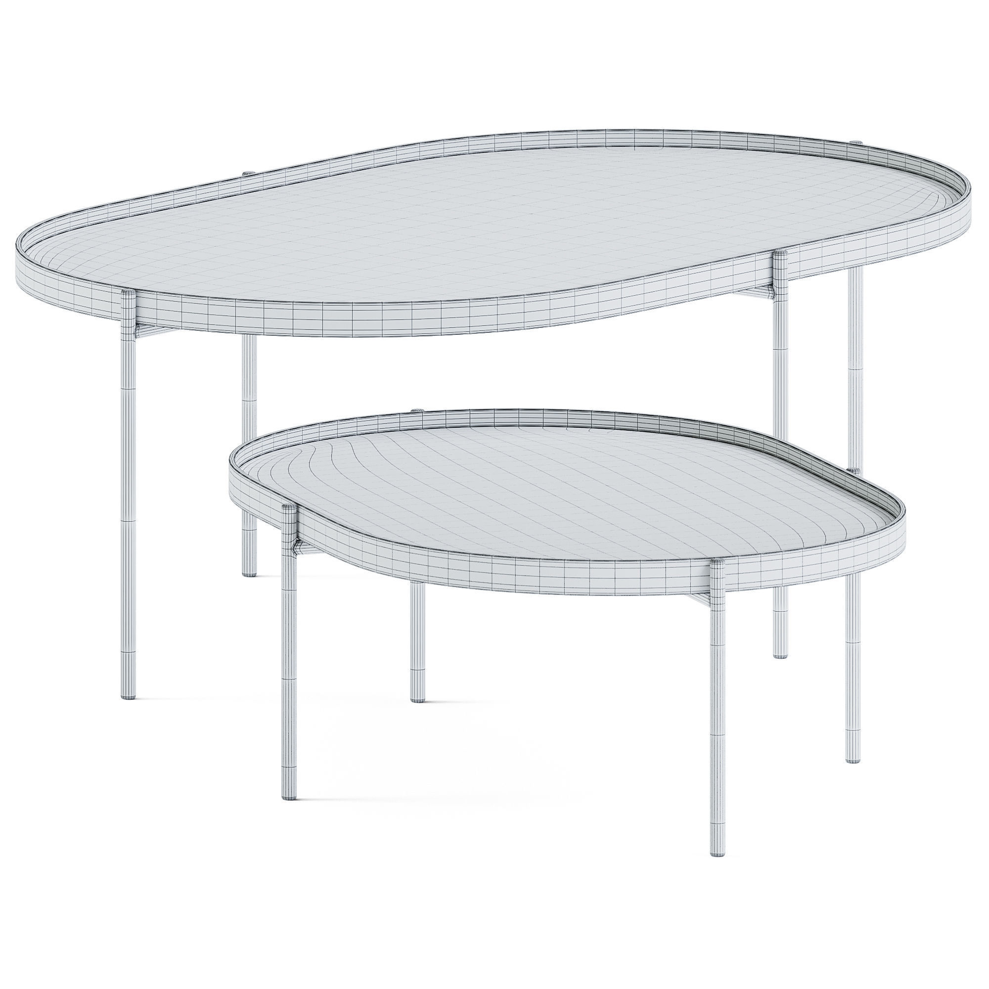 Metal Coffee Tables NoNo by Menu 3D model_2