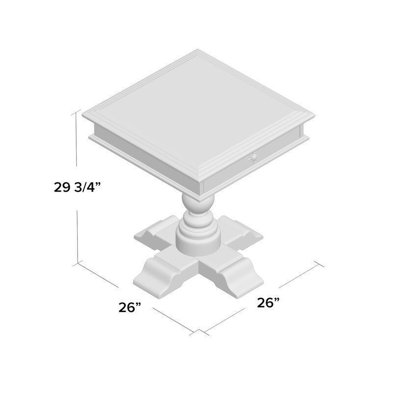 Hill Country Nightstand End Side Table 3D model_1