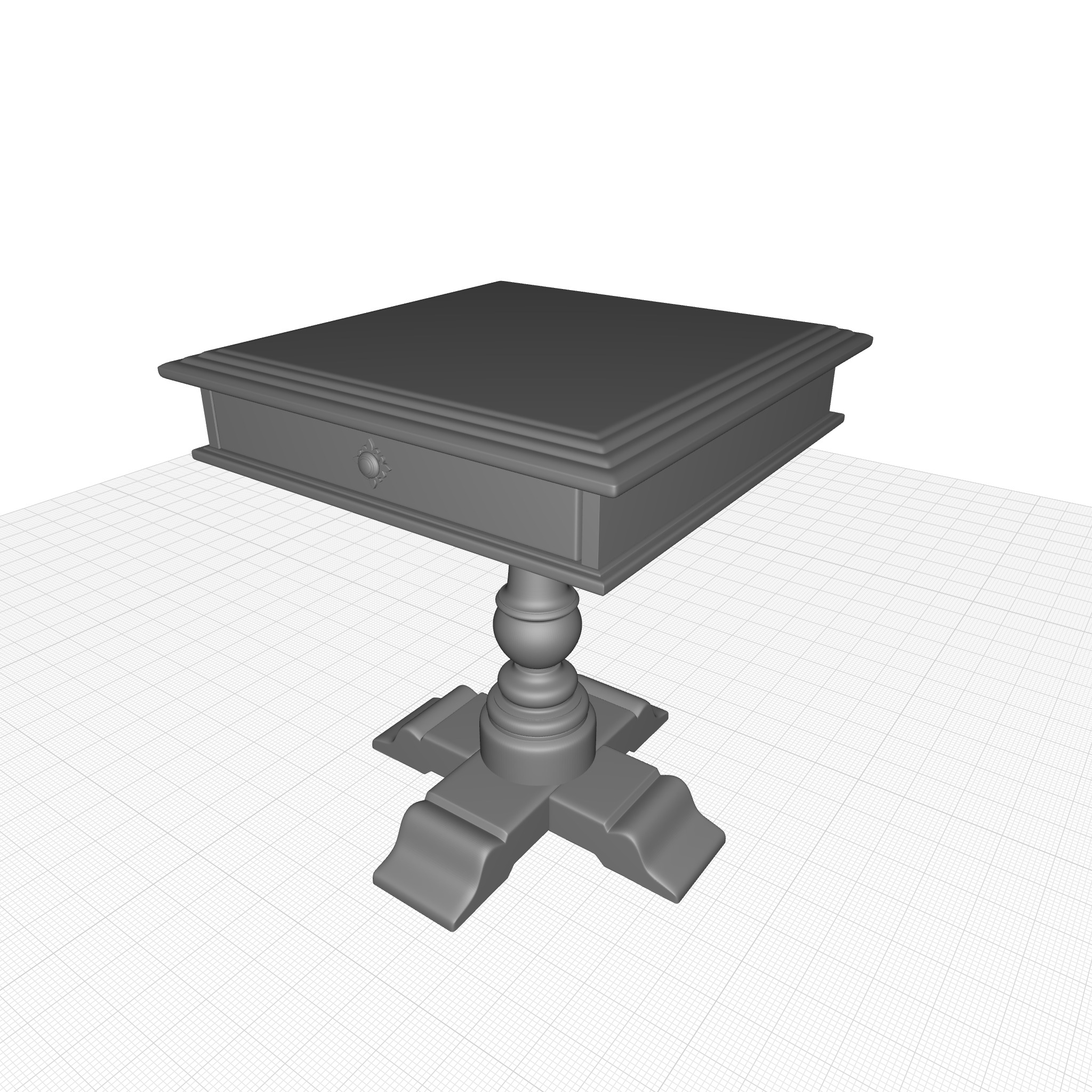 Hill Country Nightstand End Side Table 3D model_5