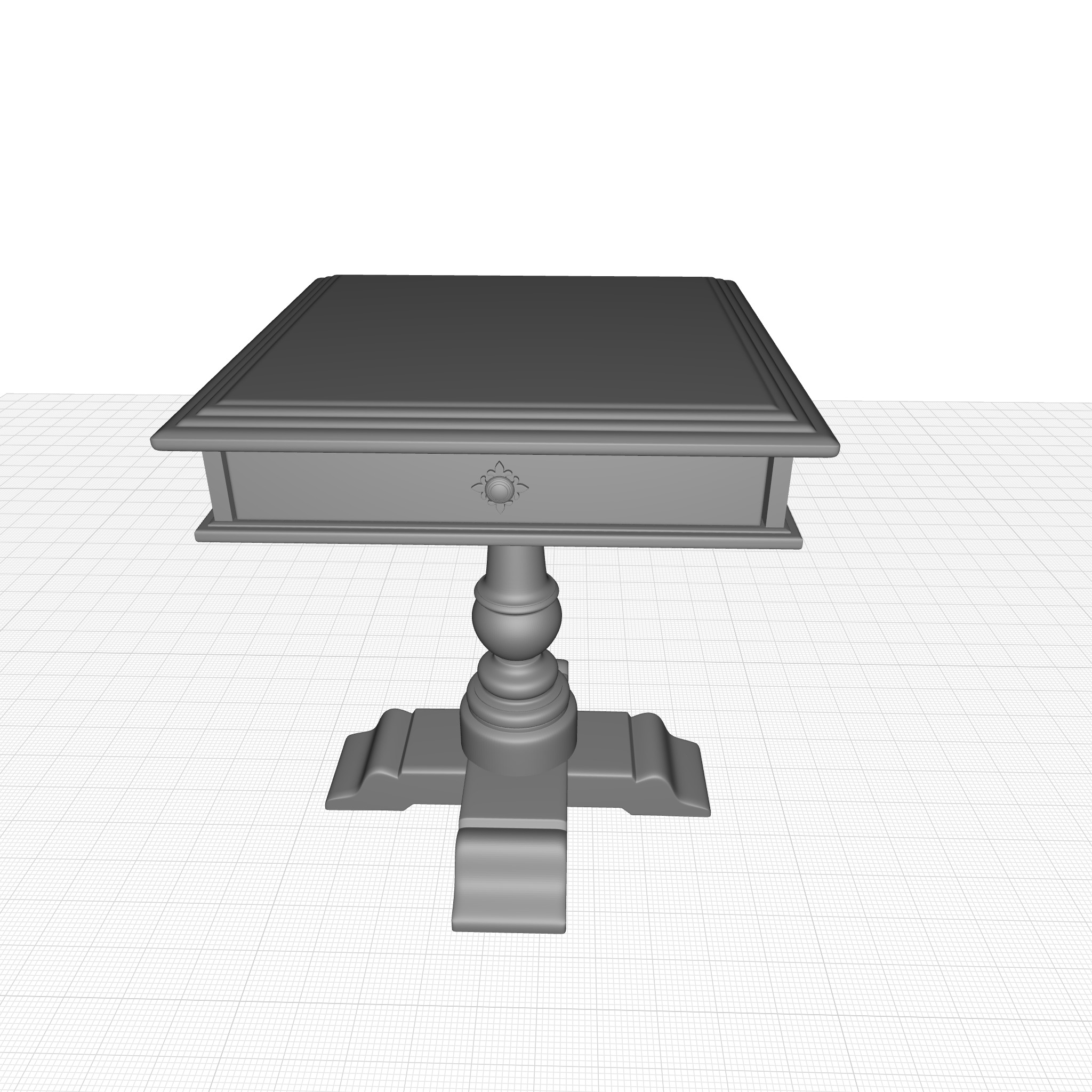 Hill Country Nightstand End Side Table 3D model_4