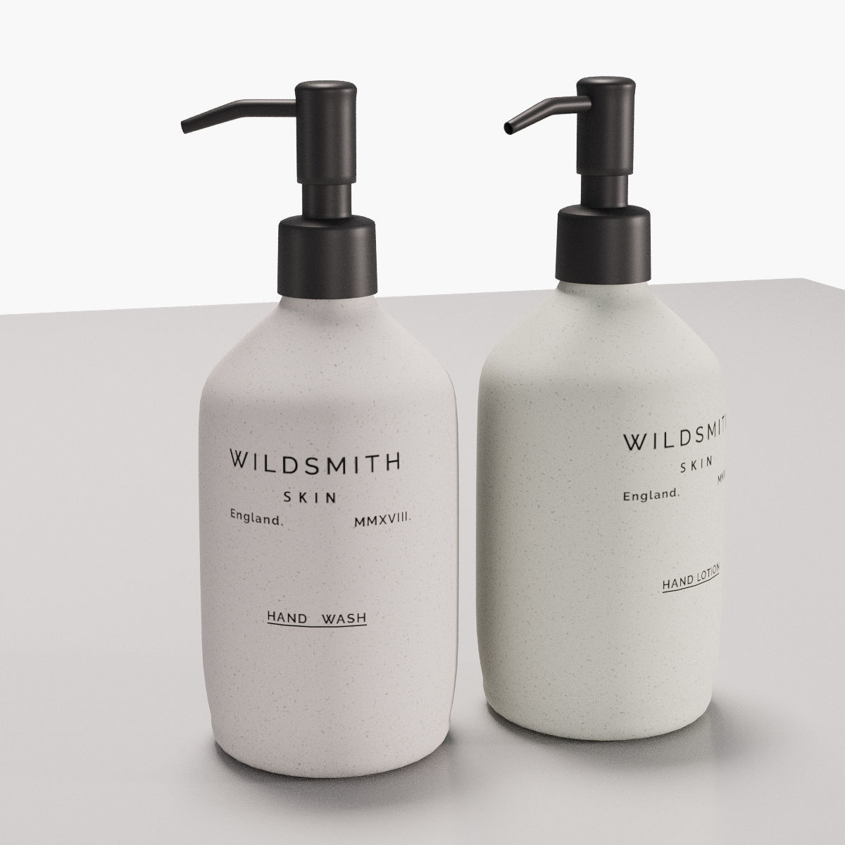 Wildsmith hand wash and lotion with a tray and towel 3D model_2