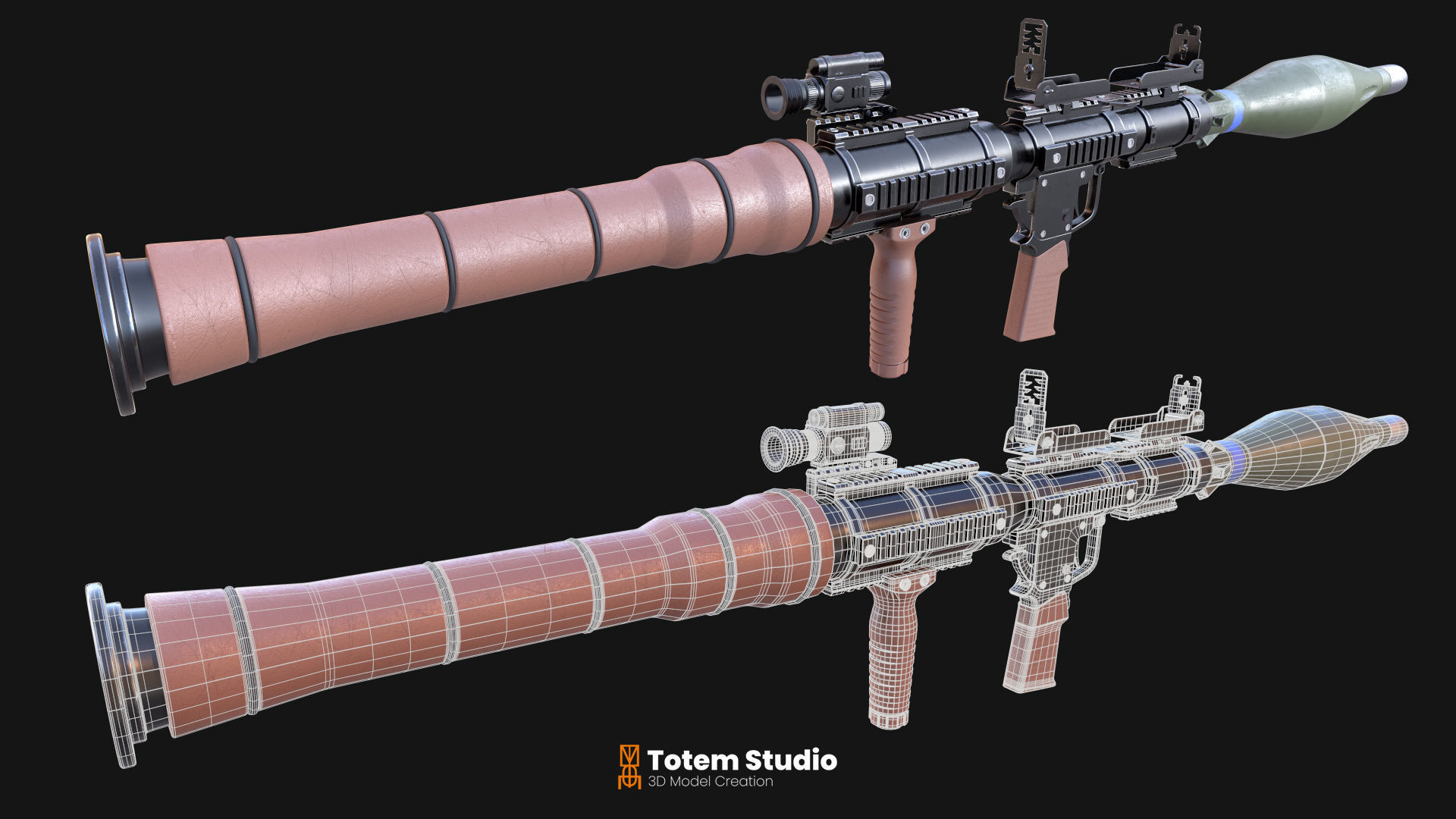 AIRTRONIC RPG-7 Rocket Propelled Grenade 3D model_10