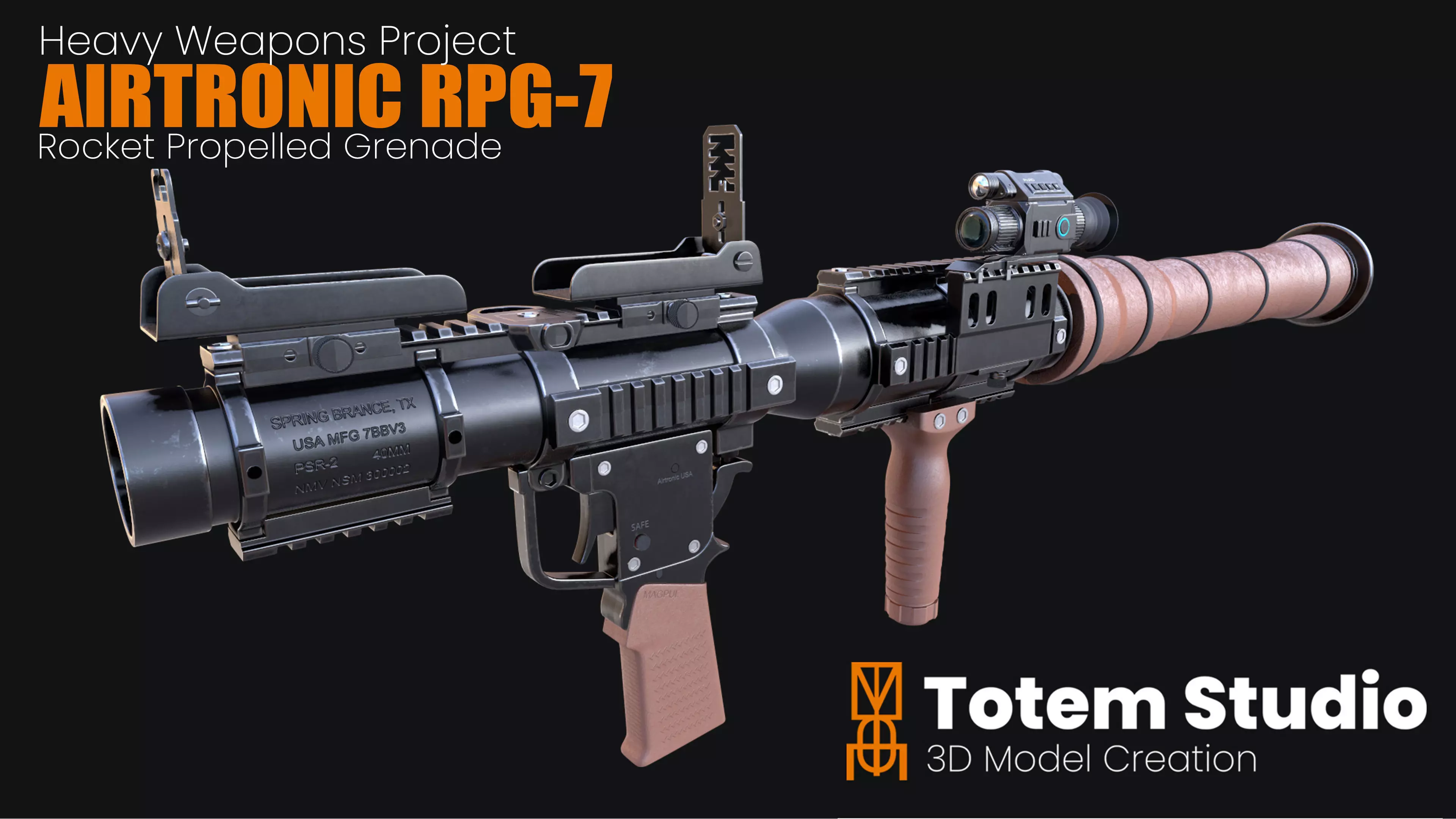 AIRTRONIC RPG-7 Rocket Propelled Grenade 3D model_0