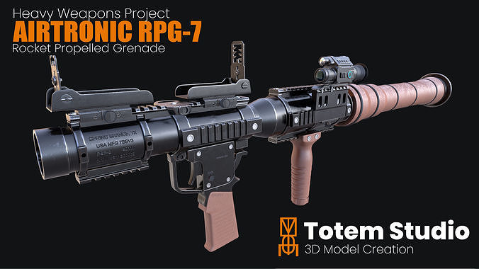 AIRTRONIC RPG-7 Rocket Propelled Grenade 3D model