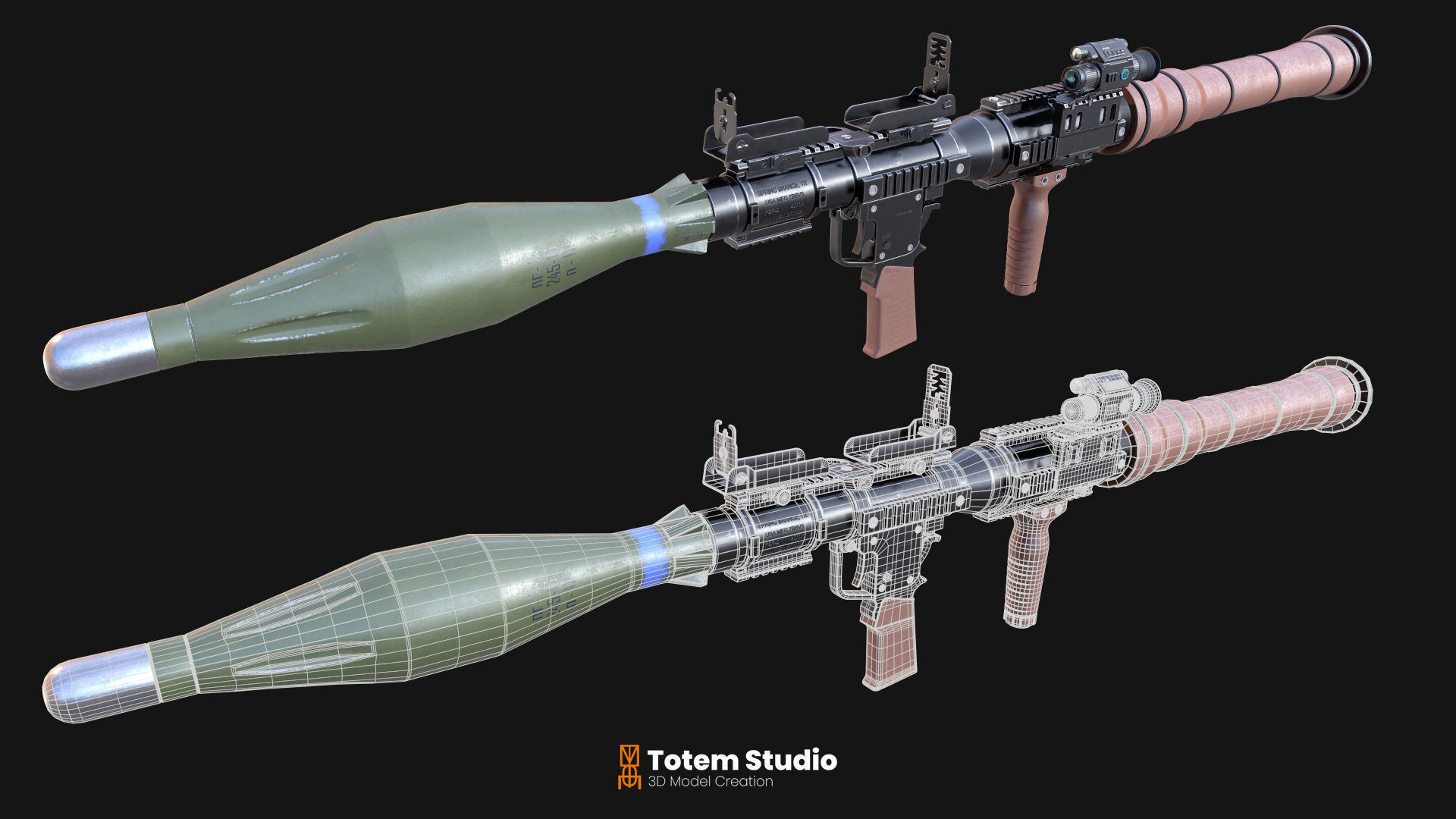 AIRTRONIC RPG-7 Rocket Propelled Grenade 3D model_9