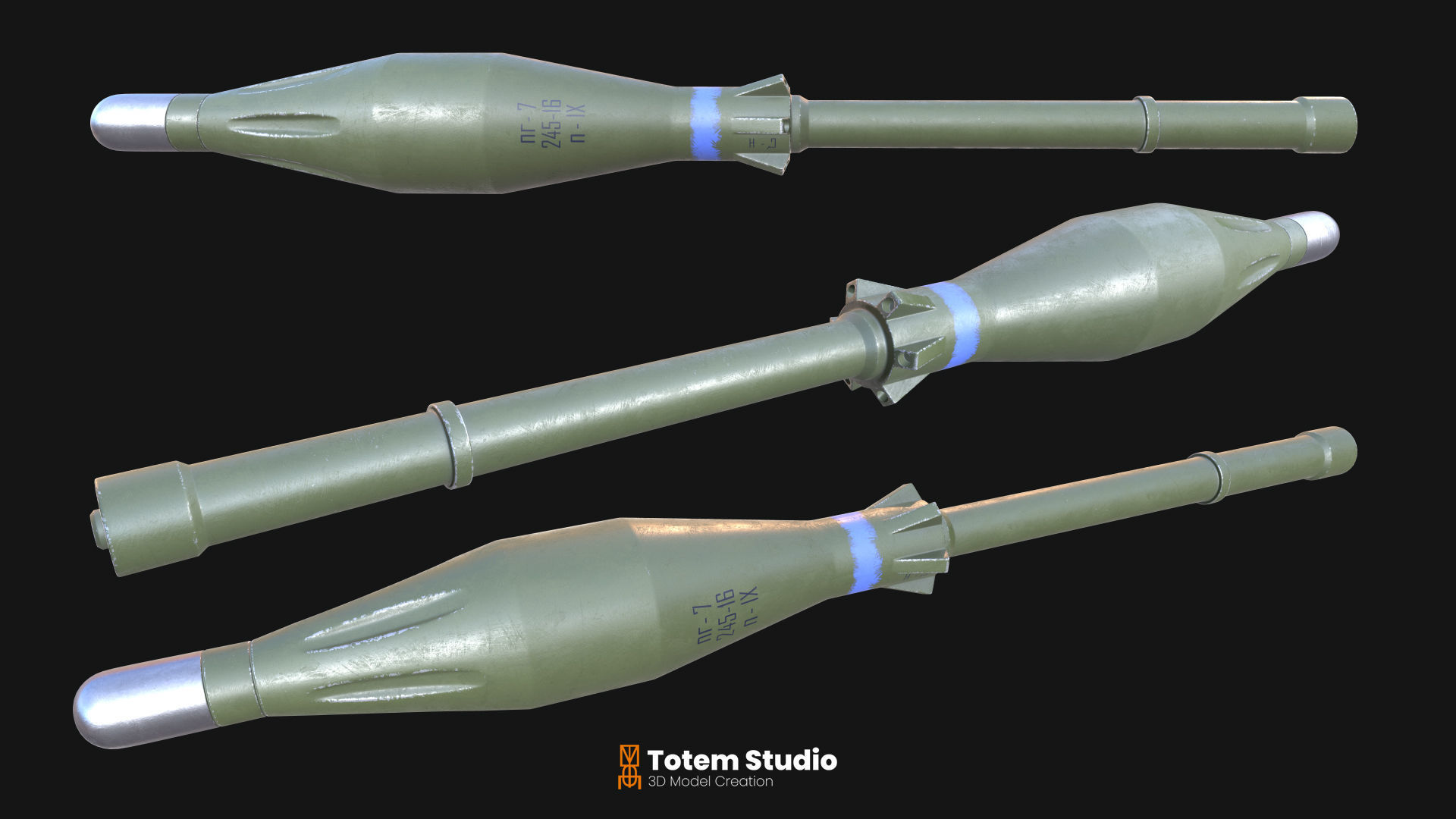 AIRTRONIC RPG-7 Rocket Propelled Grenade 3D model_11