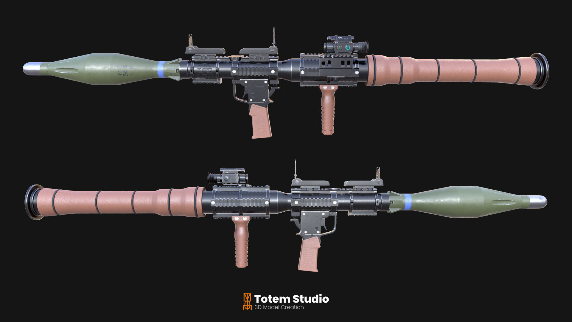 AIRTRONIC RPG-7 Rocket Propelled Grenade 3D model_4