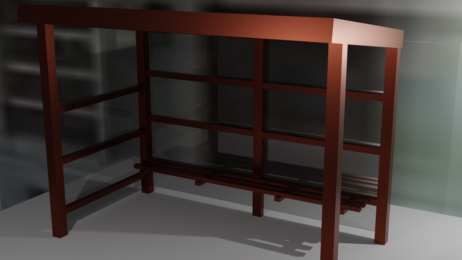 bus stop Free 3D model_1