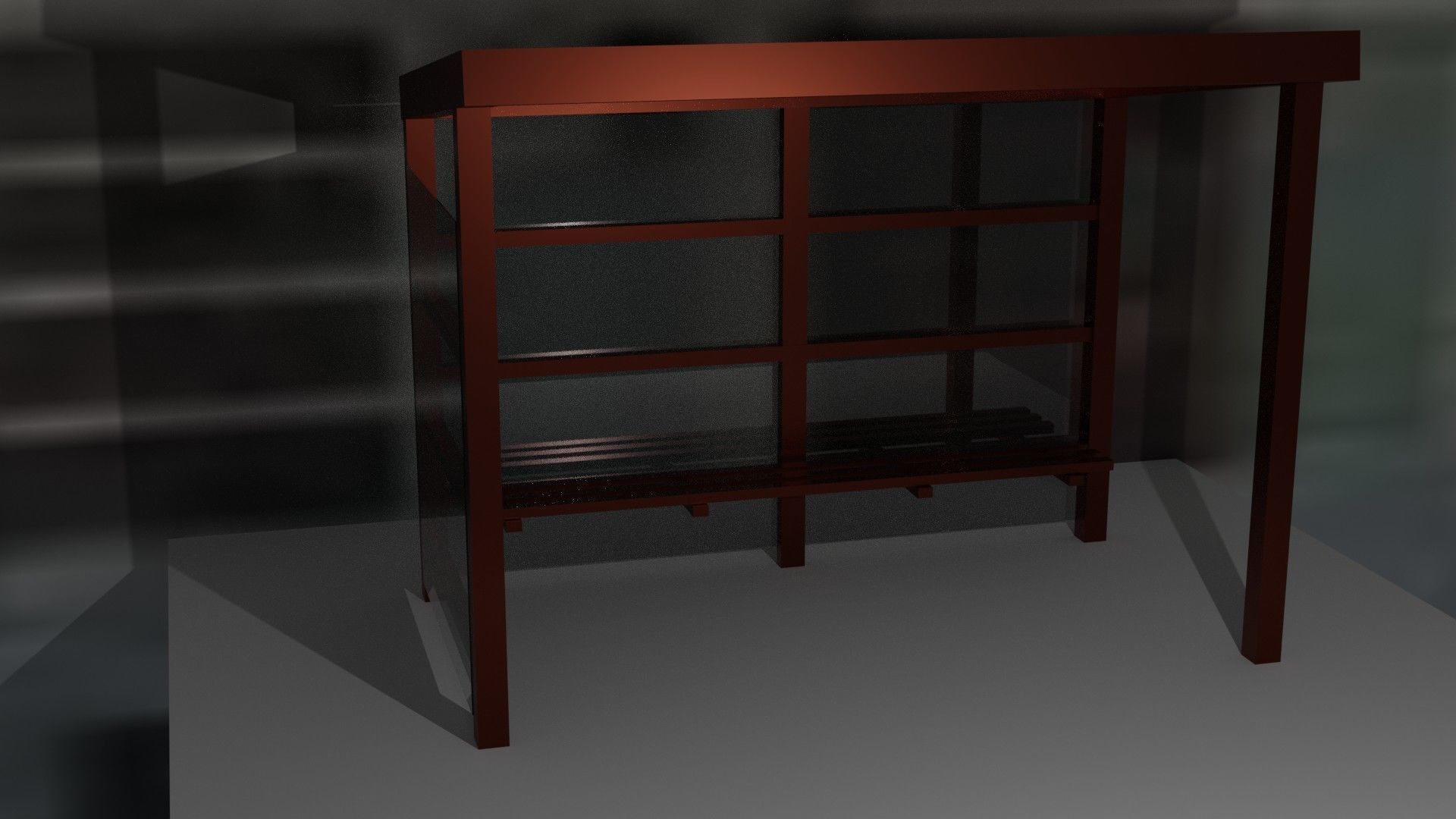 bus stop Free 3D model_2