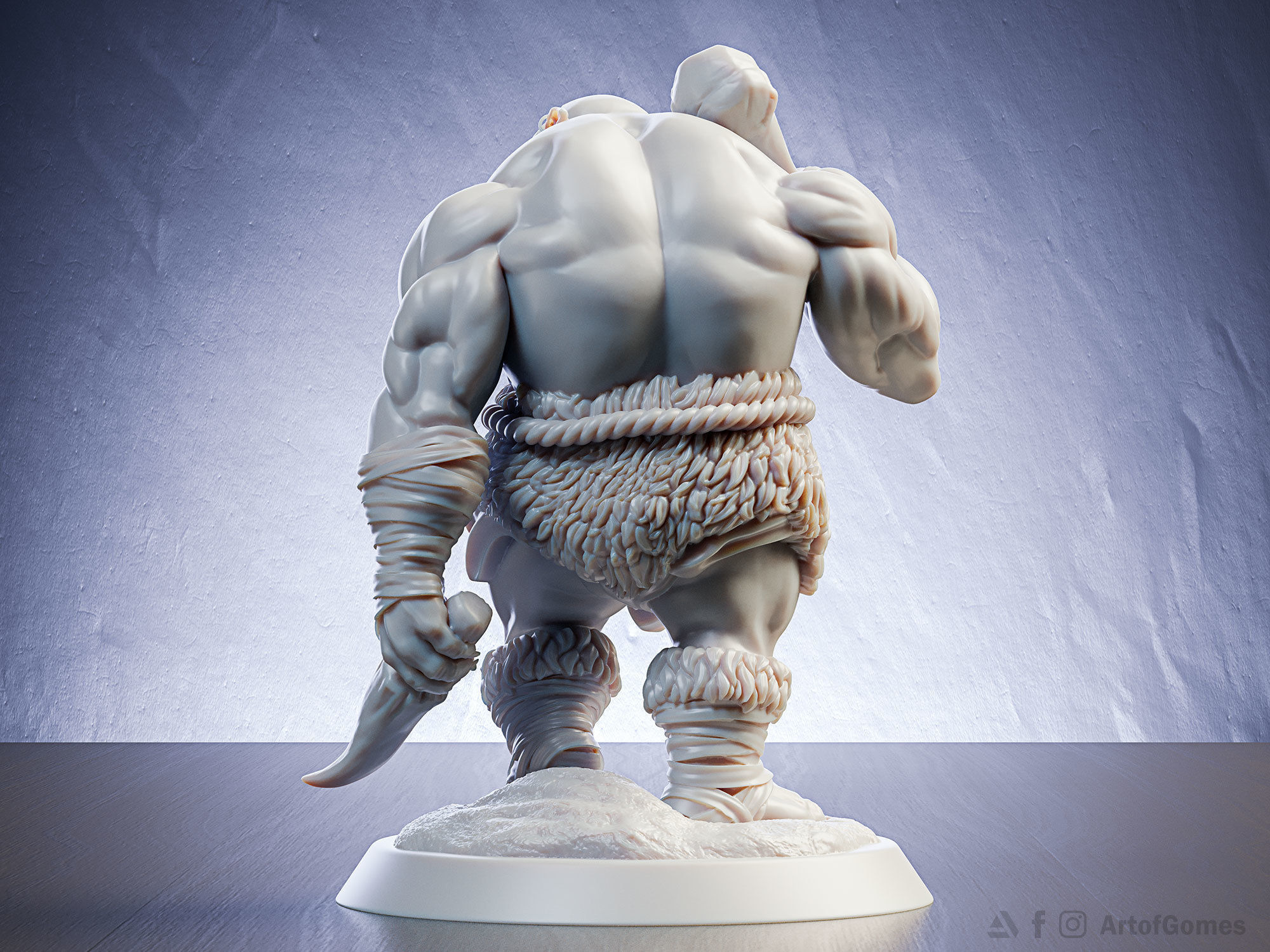 Troll Miniature 32mm and 75mm 3D print model_8