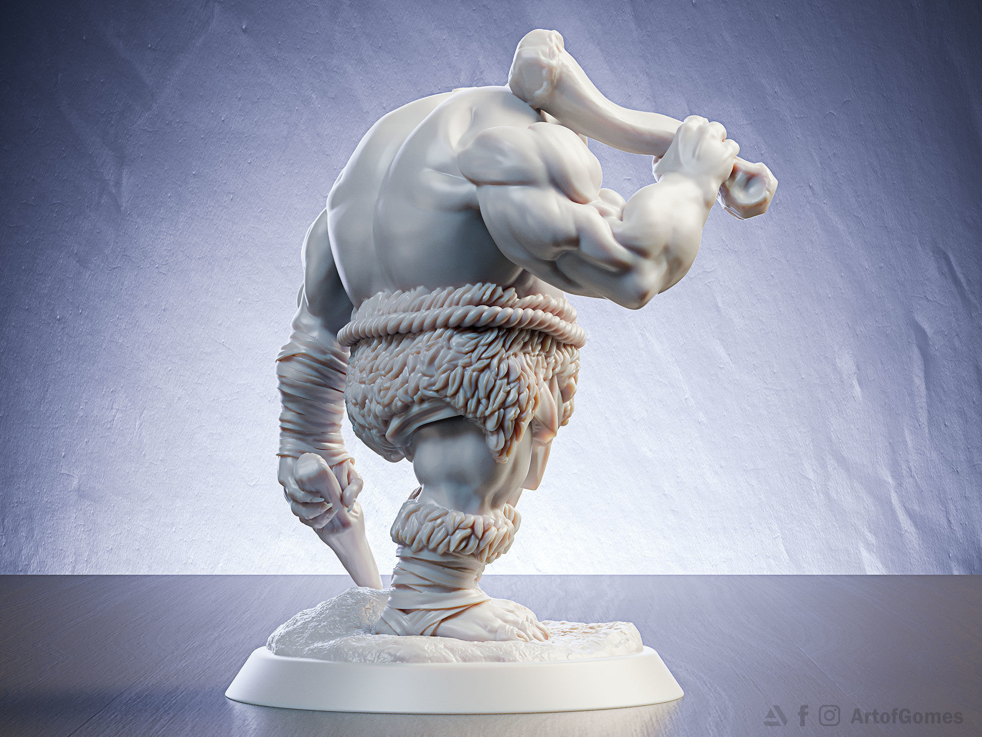 Troll Miniature 32mm and 75mm 3D print model_9