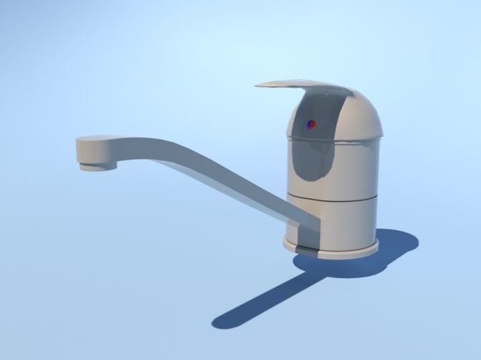 Basin mixer 3D model_1
