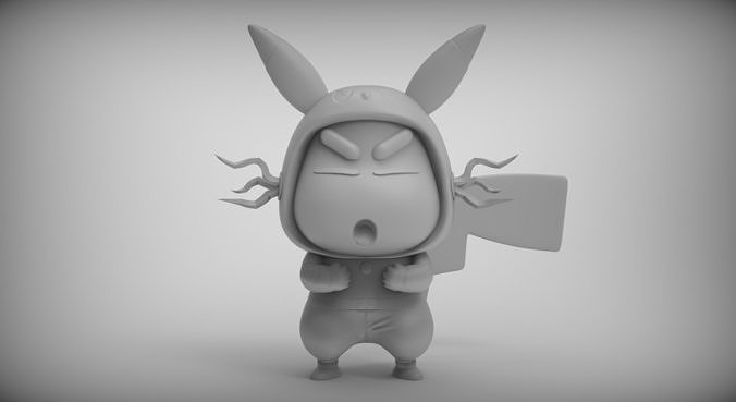 Pika Shinchan Crayon Shinchan 3D print model