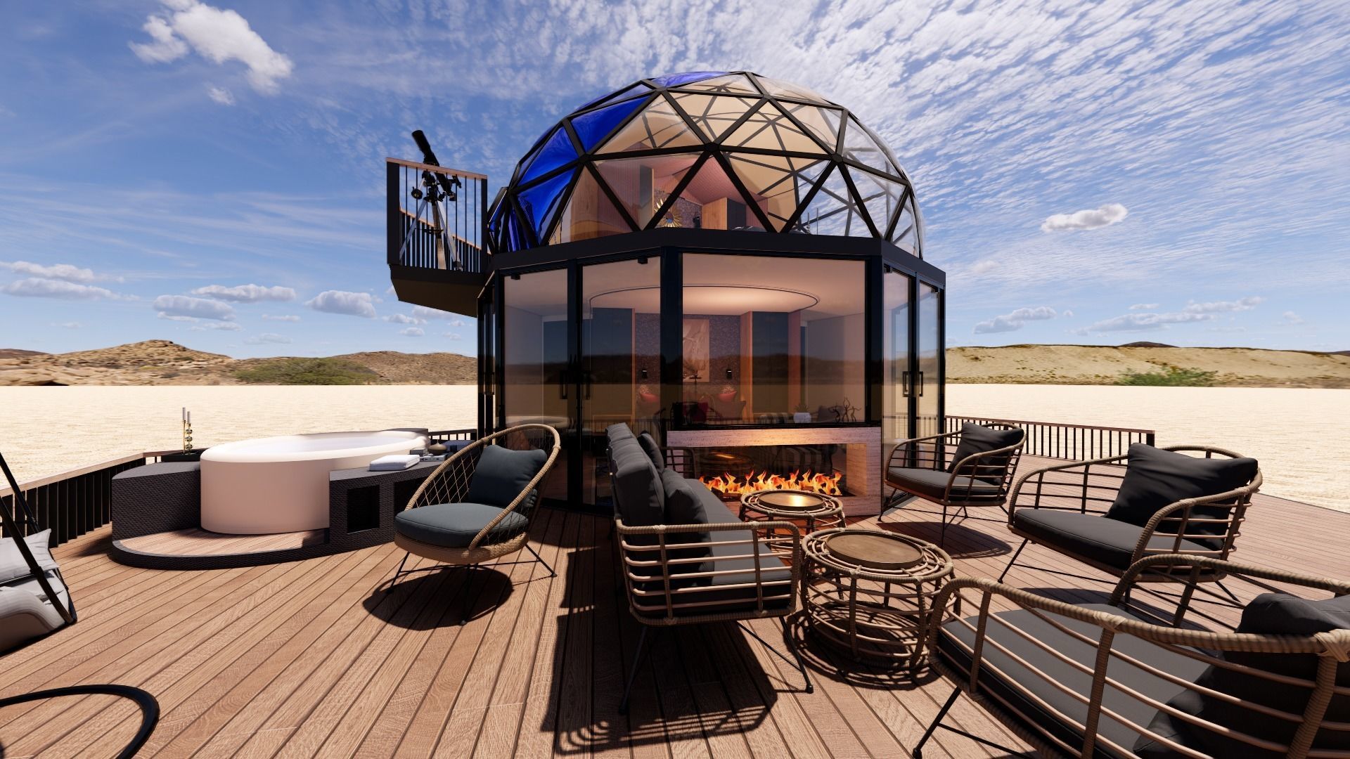 glamping pod geodesic dome PETRA  3D model_25