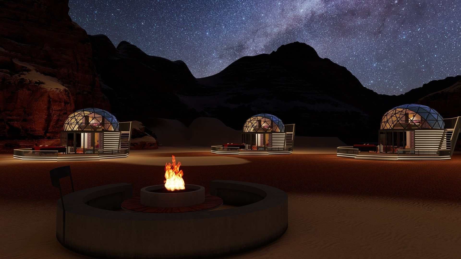 glamping pod geodesic dome PETRA  3D model_12