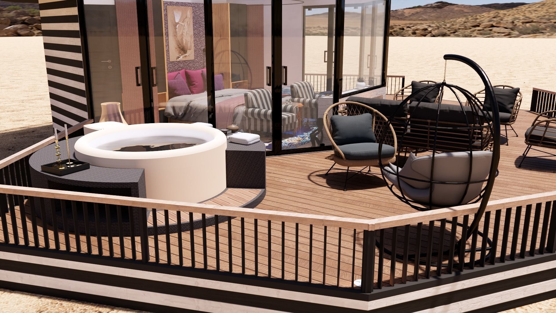 glamping pod geodesic dome PETRA  3D model_10