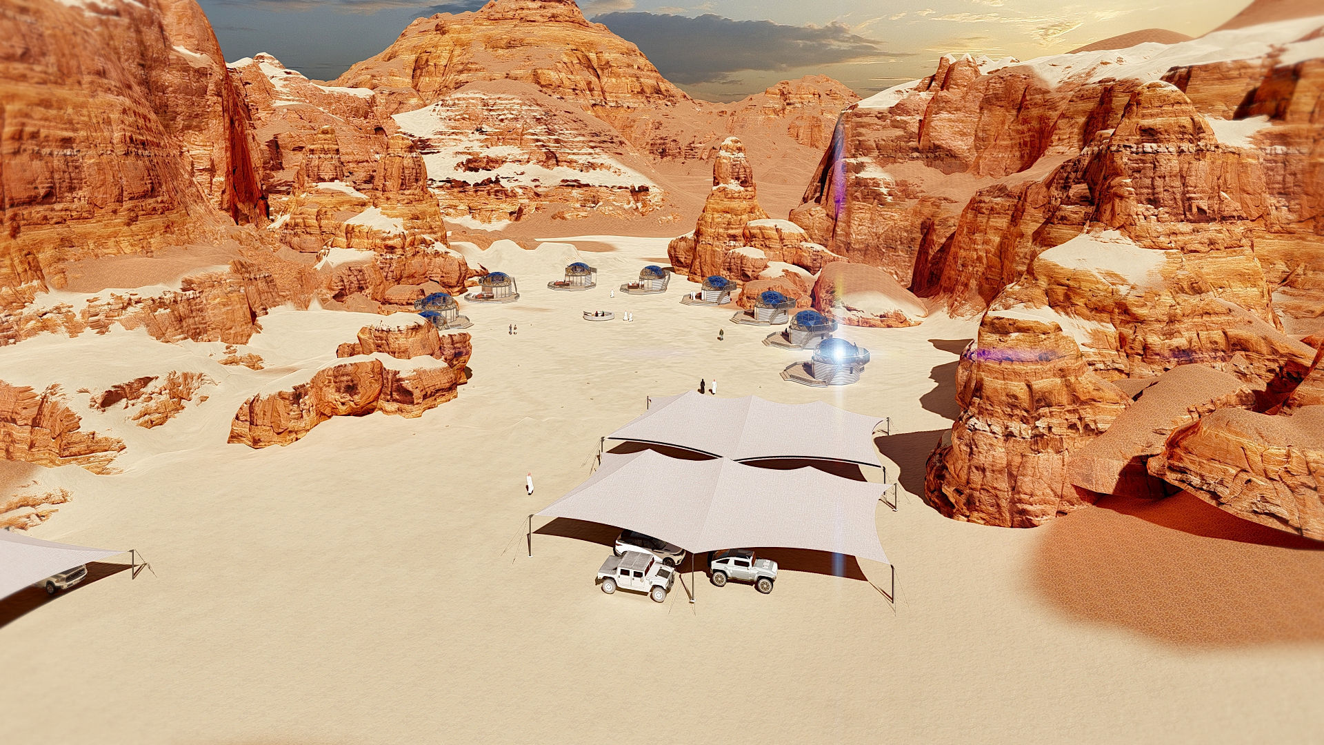 glamping pod geodesic dome PETRA  3D model_31