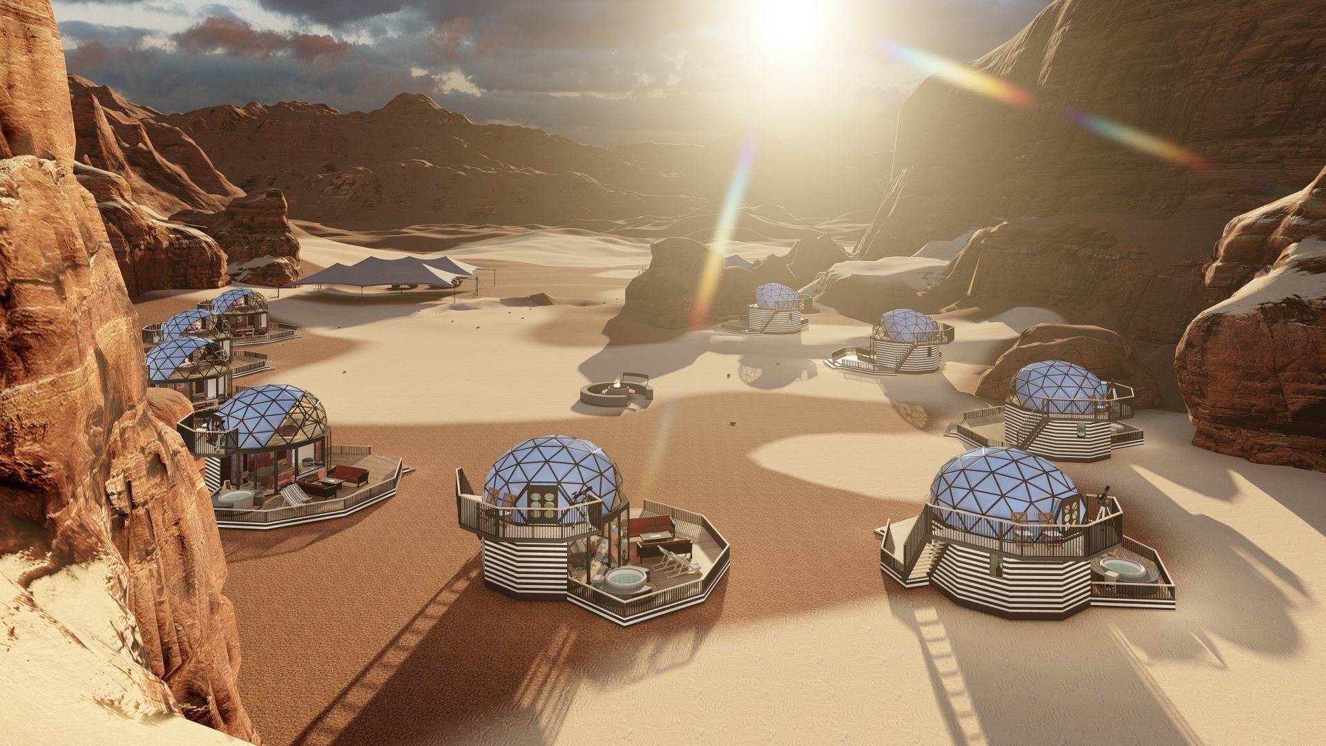 glamping pod geodesic dome PETRA  3D model_30