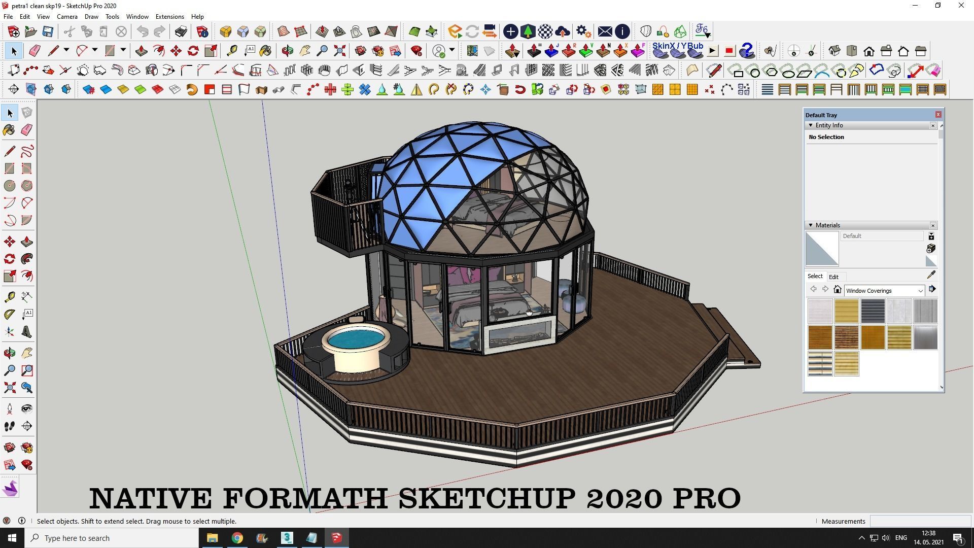 glamping pod geodesic dome PETRA  3D model_3
