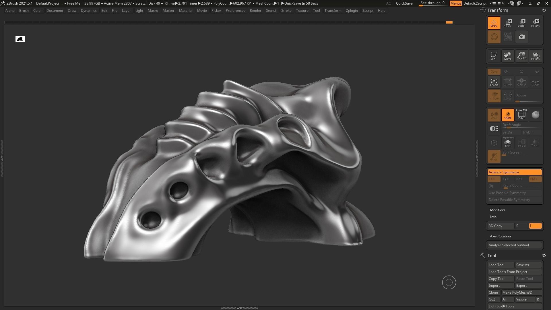 Modern Abstract Decorative sculpture 3d print model 61 3D print model_3