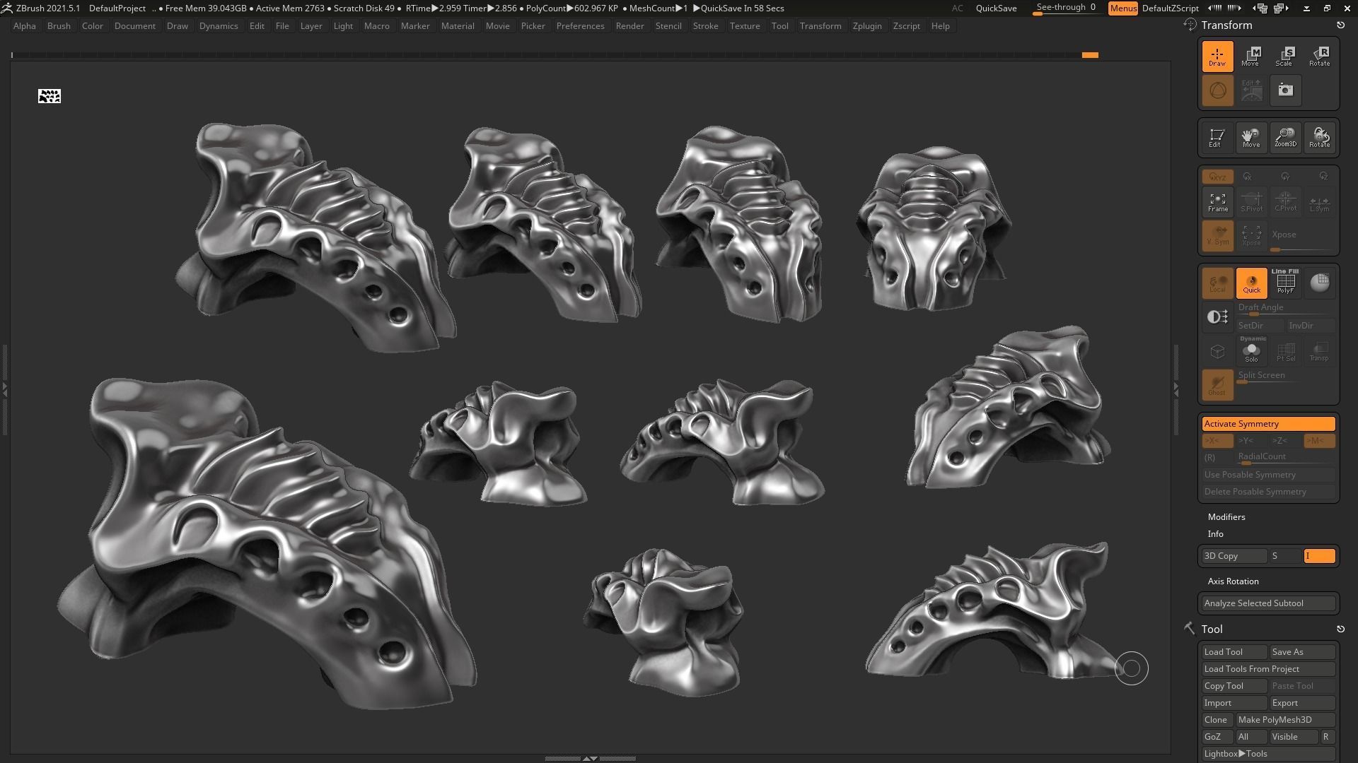 Modern Abstract Decorative sculpture 3d print model 61 3D print model_1