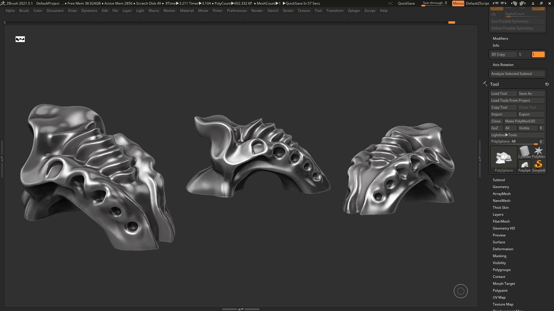 Modern Abstract Decorative sculpture 3d print model 61 3D print model_7