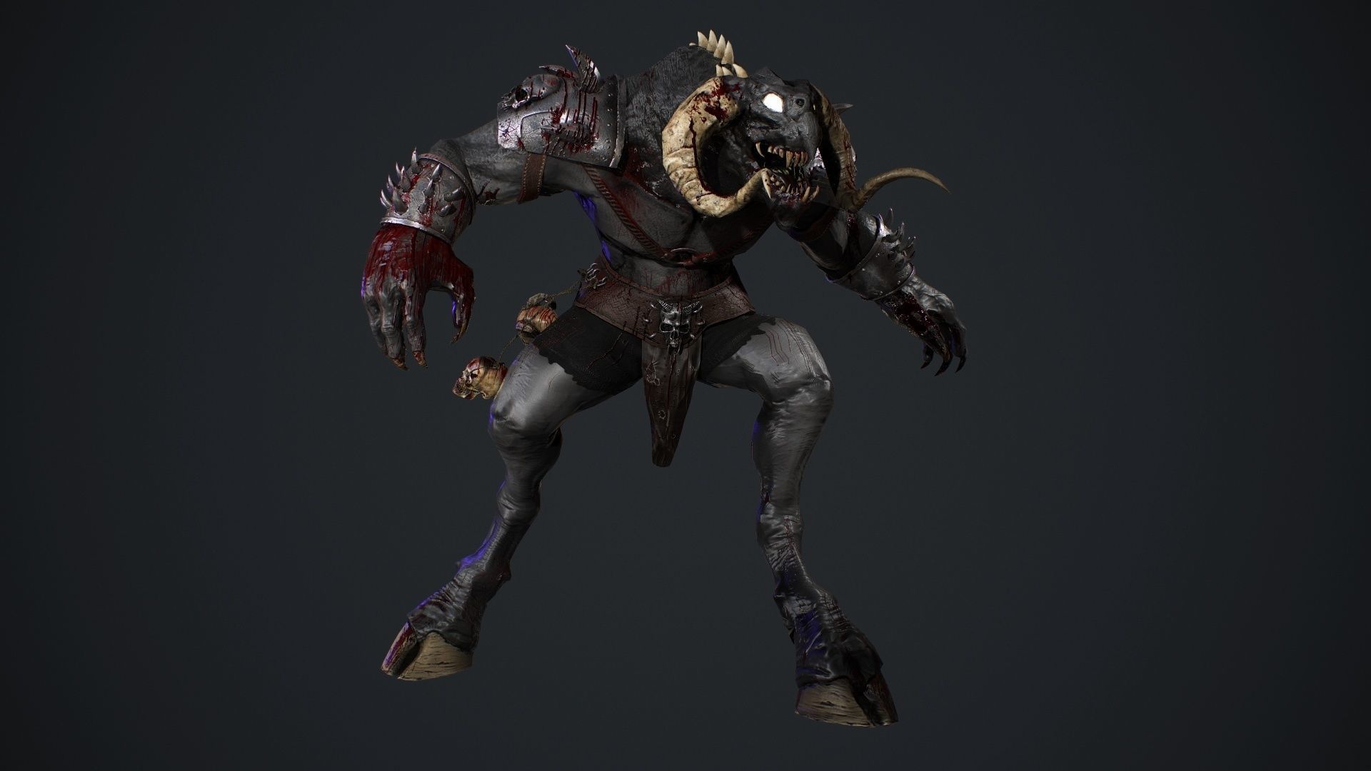 Demon Hunter Low-poly 3D model_25