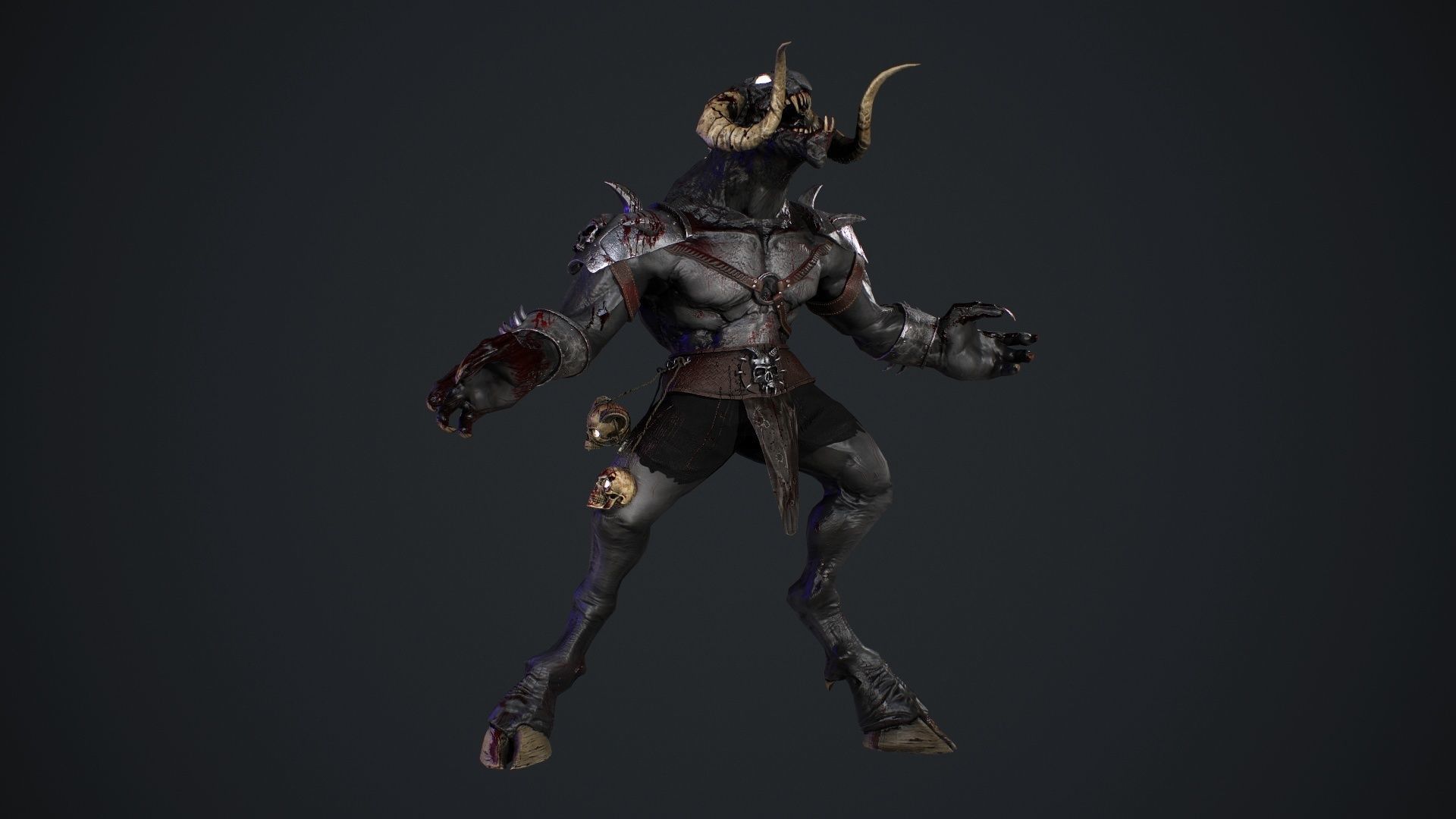 Demon Hunter Low-poly 3D model_19