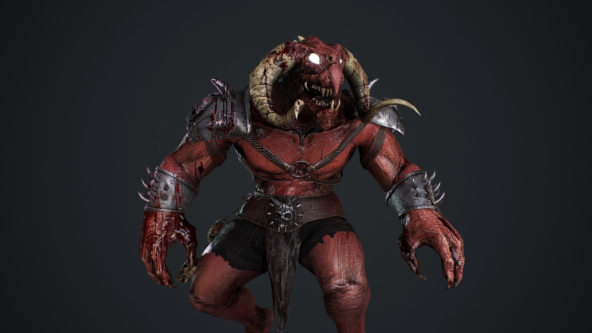 Demon Hunter Low-poly 3D model_10