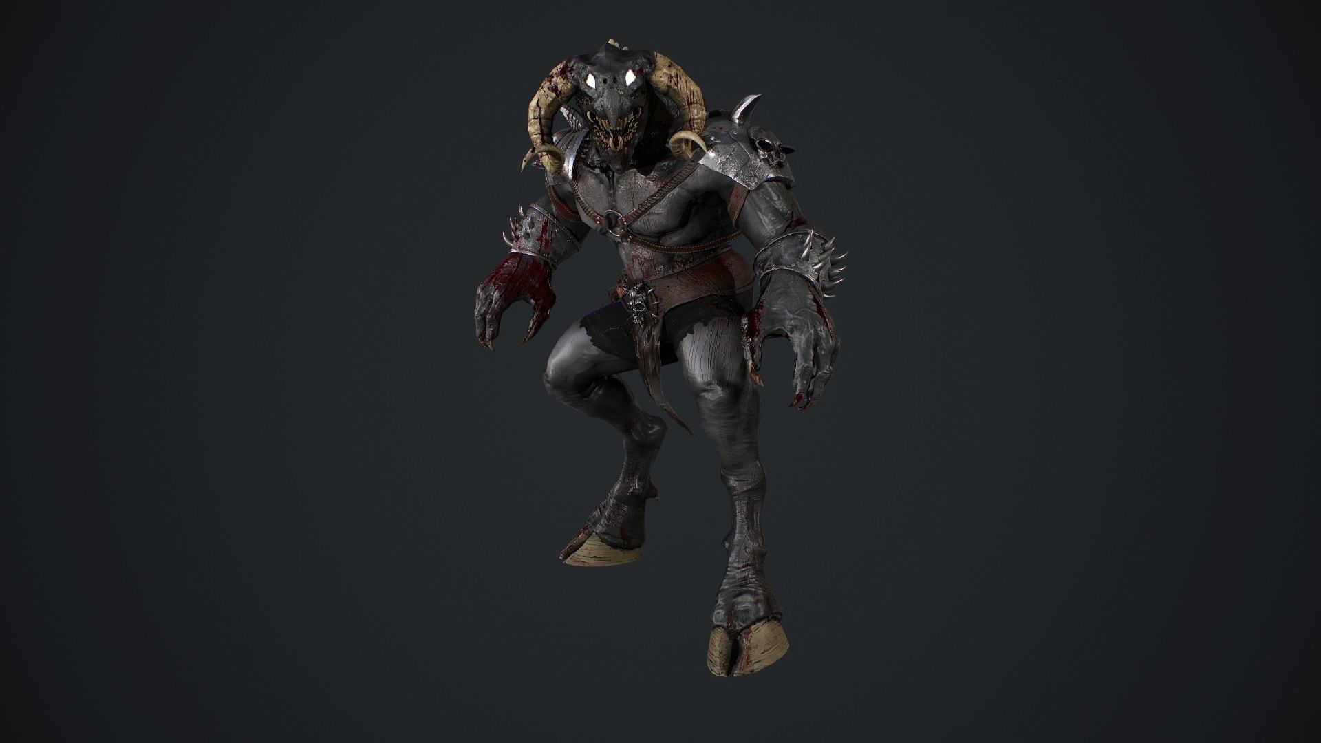 Demon Hunter Low-poly 3D model_21