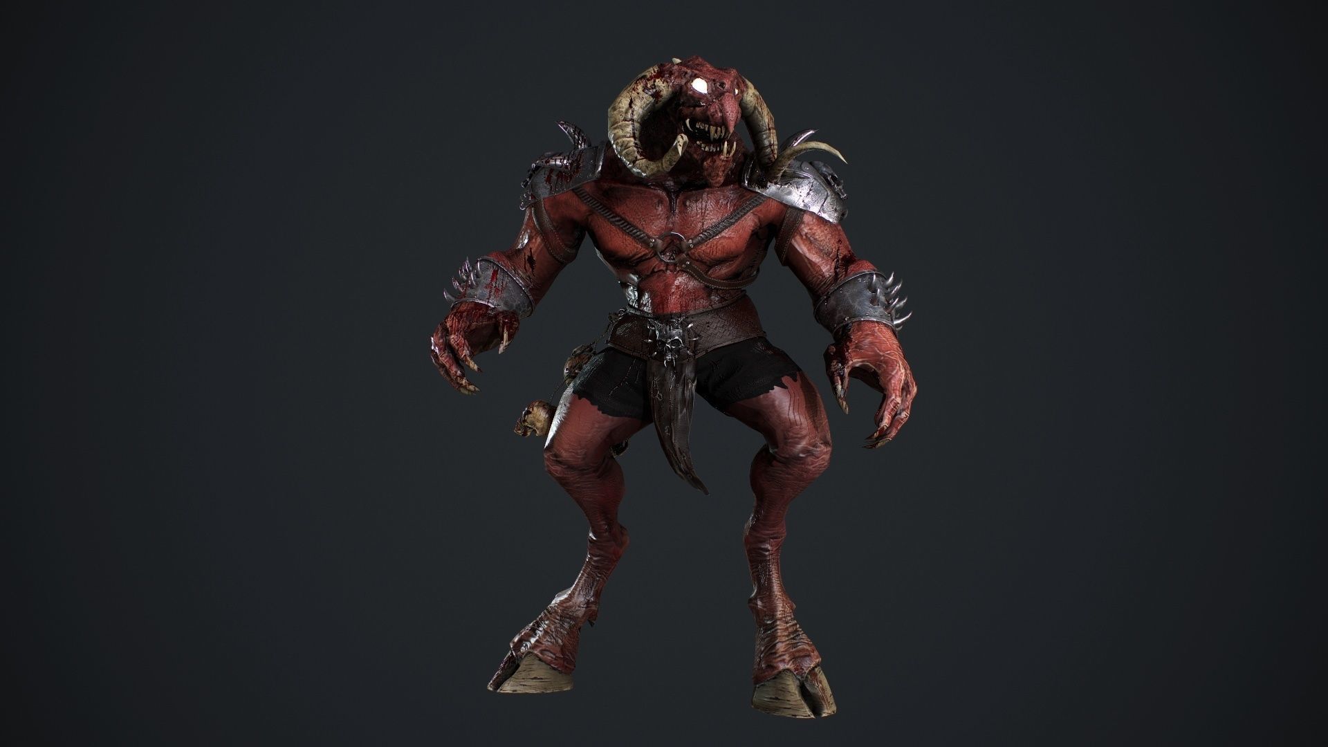 Demon Hunter Low-poly 3D model_11