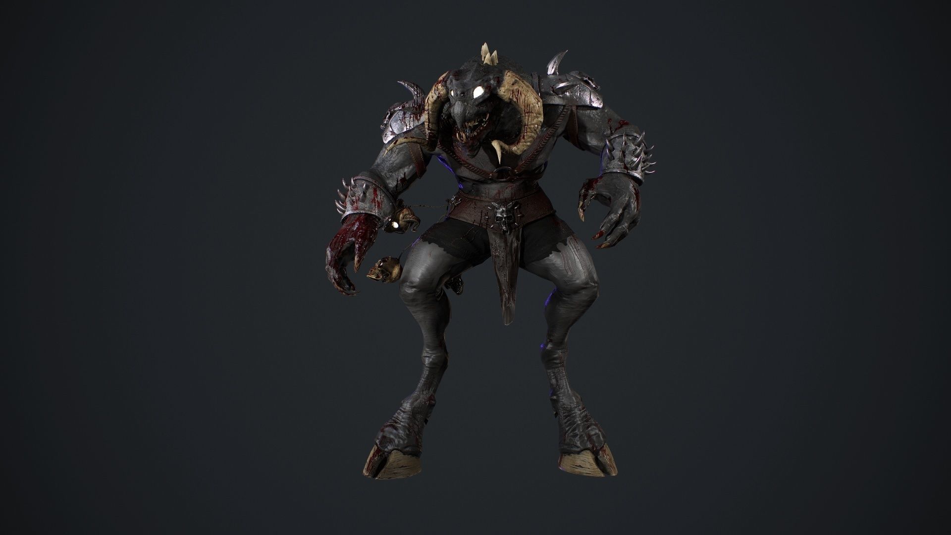Demon Hunter Low-poly 3D model_24