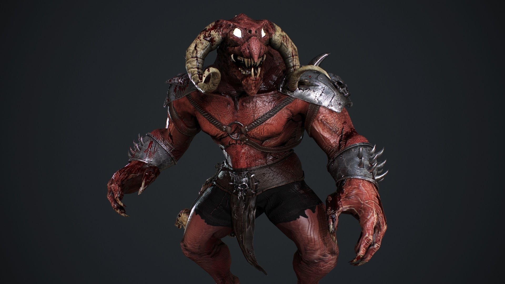 Demon Hunter Low-poly 3D model_12