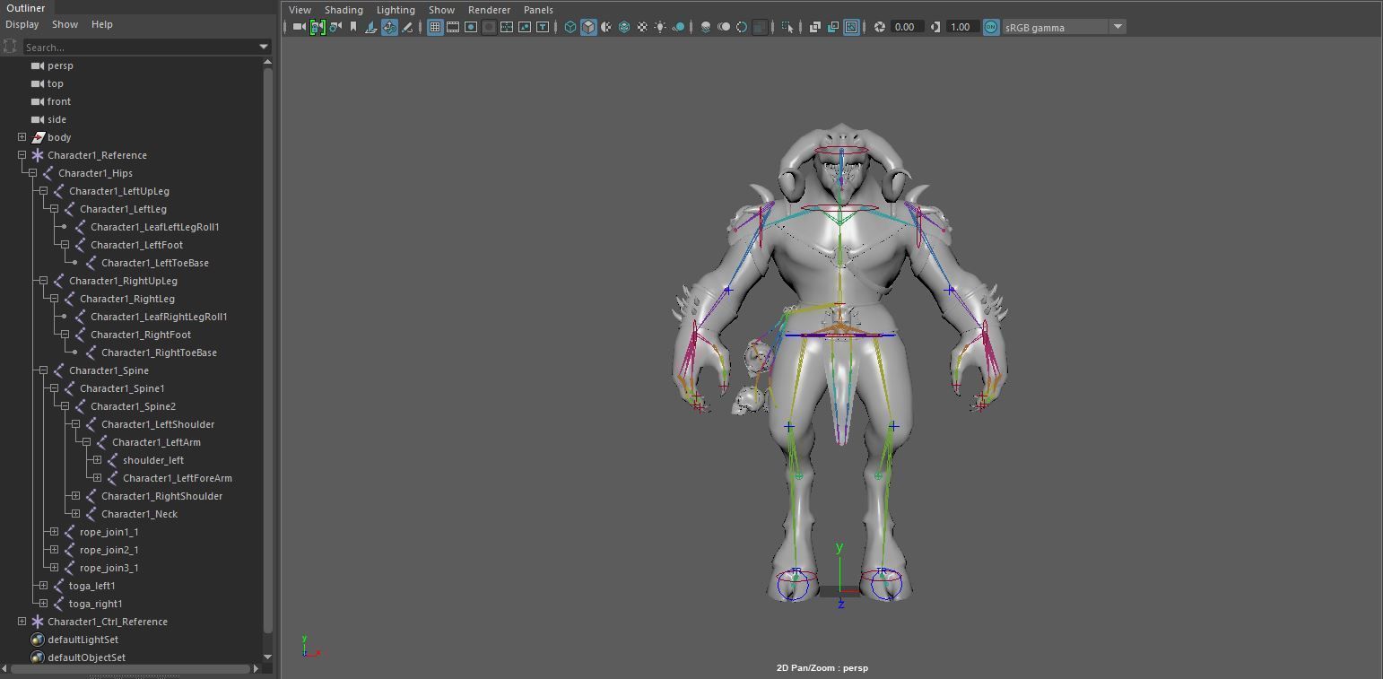 Demon Hunter Low-poly 3D model_29