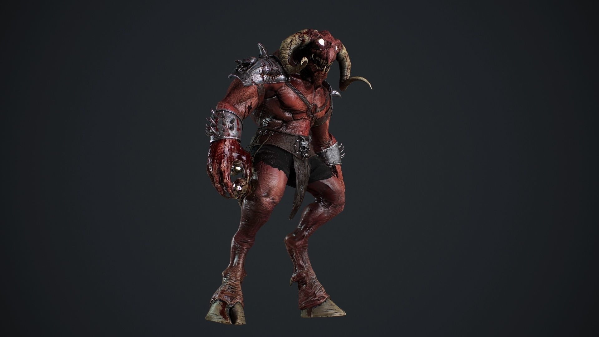 Demon Hunter Low-poly 3D model_13