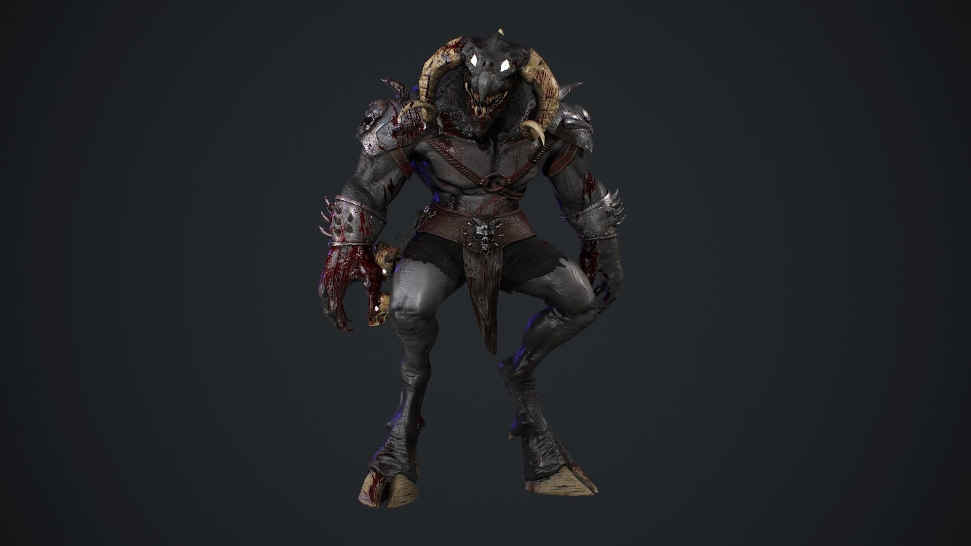 Demon Hunter Low-poly 3D model_18