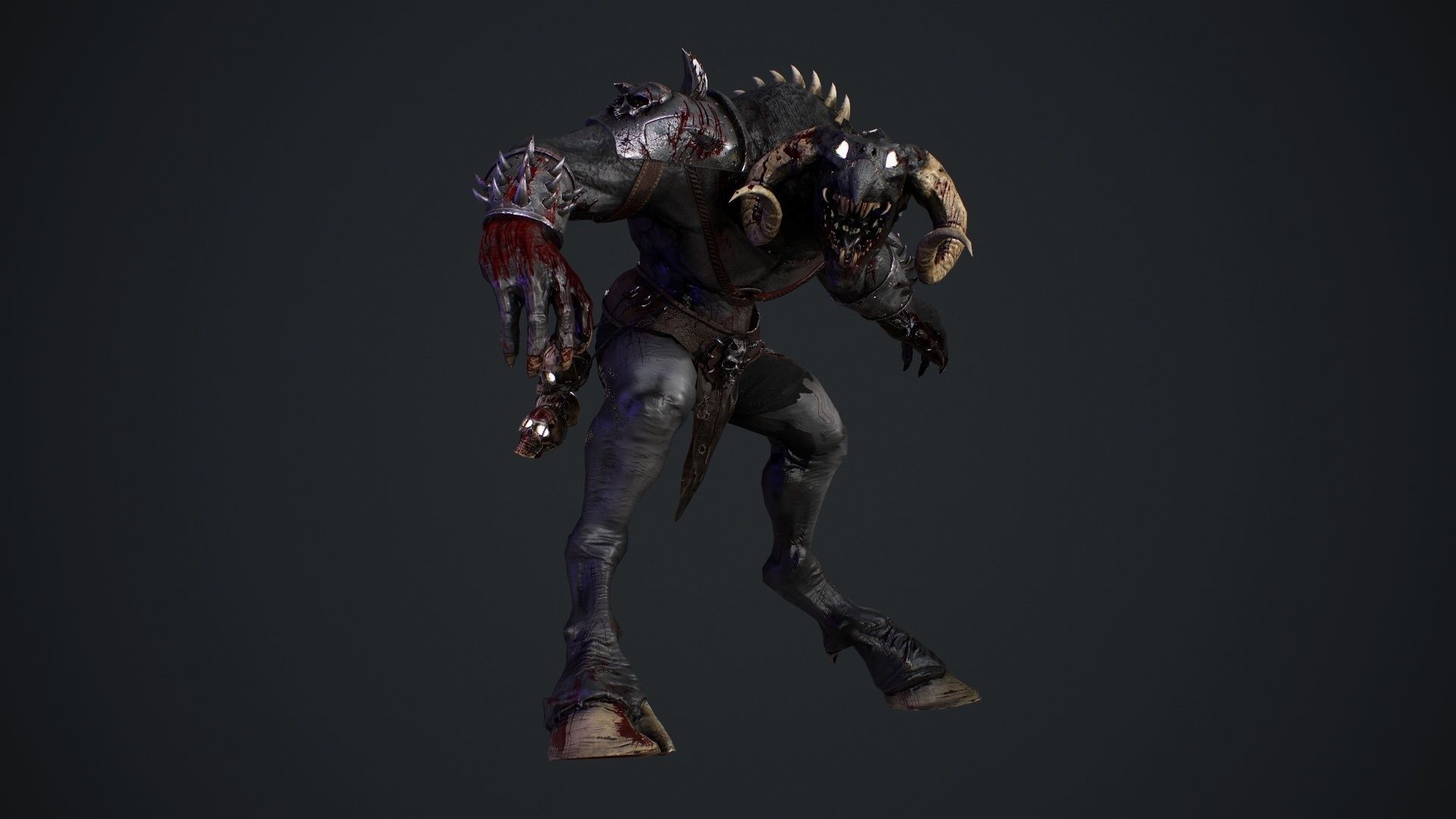 Demon Hunter Low-poly 3D model_22