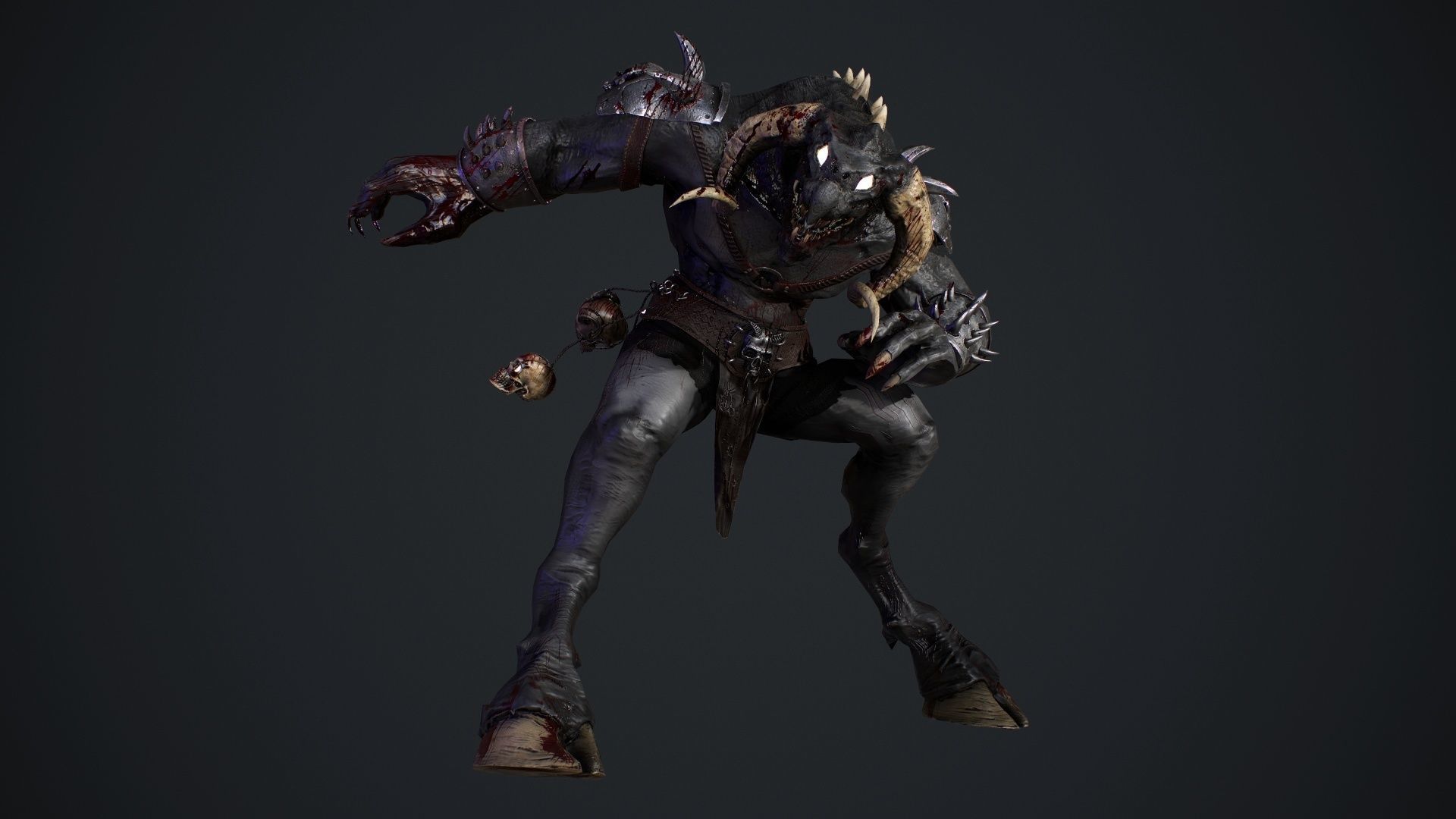 Demon Hunter Low-poly 3D model_20