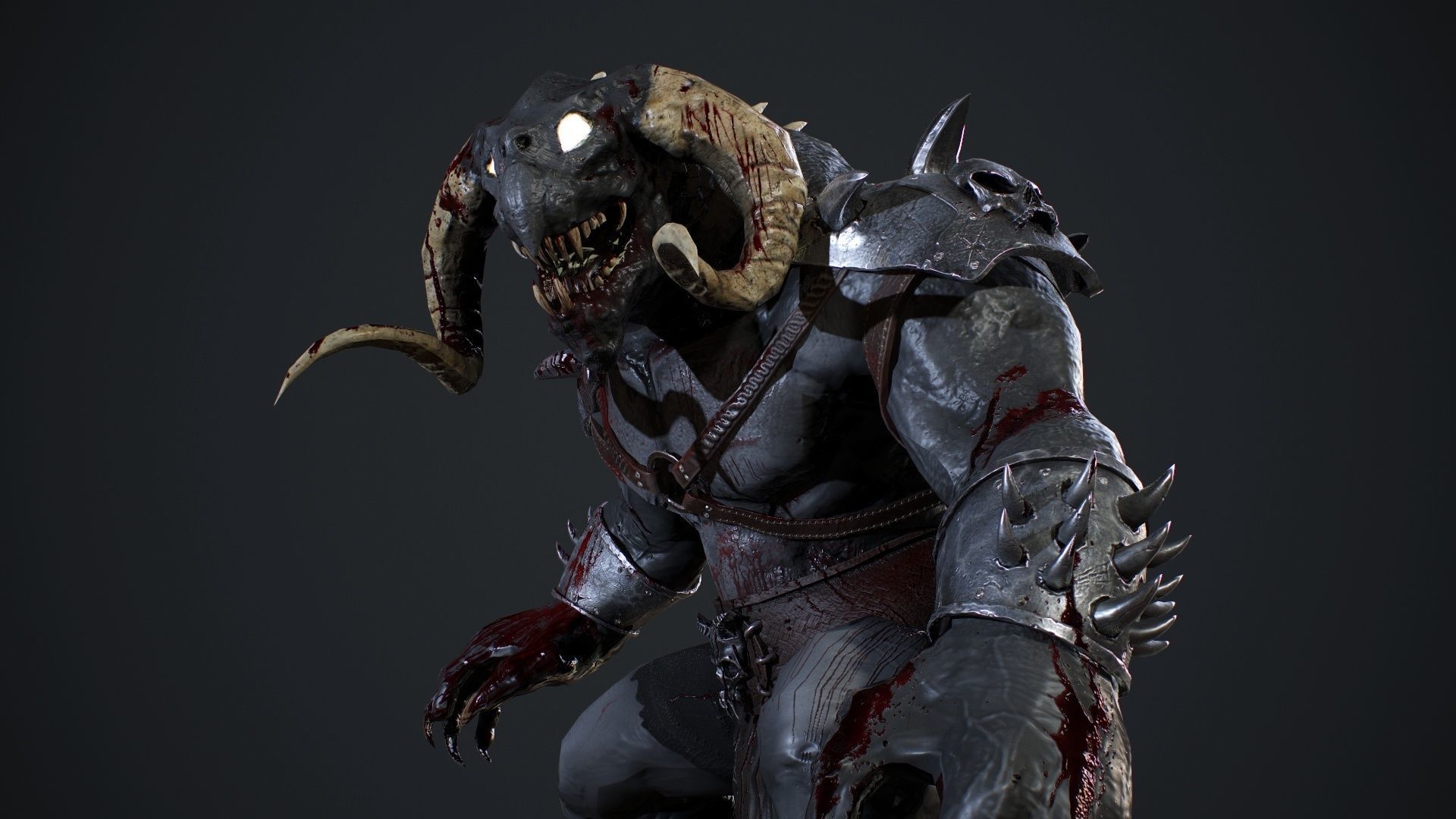 Demon Hunter Low-poly 3D model_14