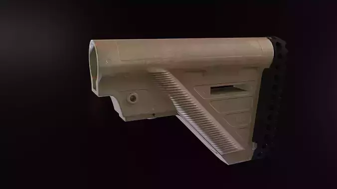 AR15 HK416 MR556 Slim Line Stock Low-poly 3D model