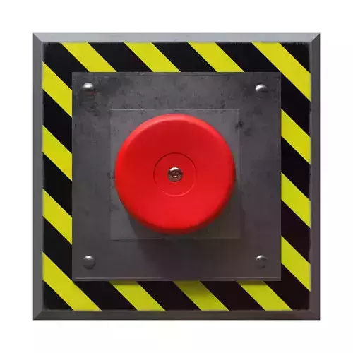 Red alarm button Emergency stop button